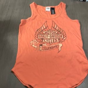 Harley Davidson Orange Tank Top 2XL